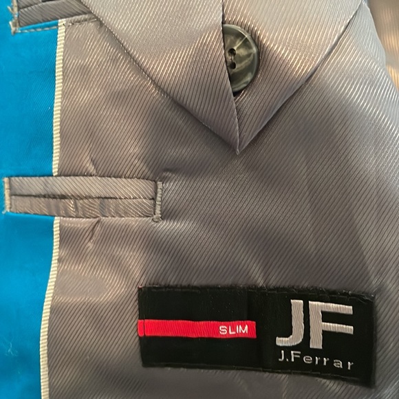 NWOT J. Ferrar Slim Turquoise Blazer - Picture 6 of 7
